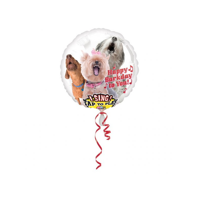 Balon Foliowy PSY grający - Happy Birthday "hał hał"