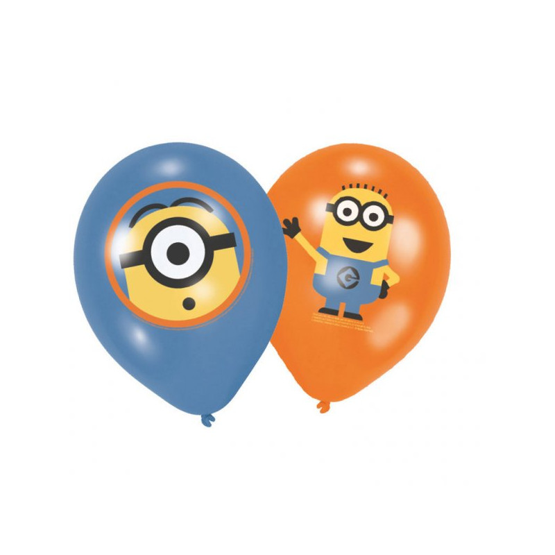 6 balonów Minionki- 11" 27,5 cm - balony lateksowe