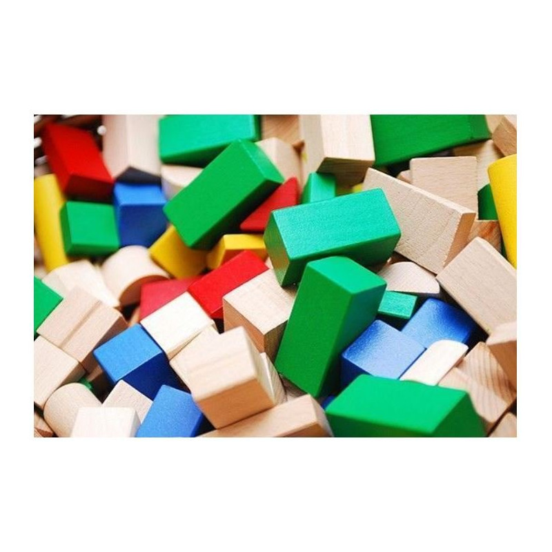 Kolorowe klocki drewniane - Brik