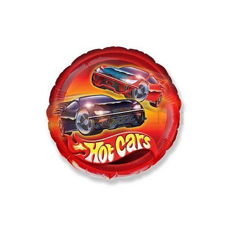 Balon foliowy 18" FX - "Samochody Hot Cars" (okrągły) 46 cm