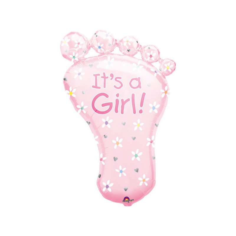 Balon w kształcie stópki - Narodziny dziewczynki