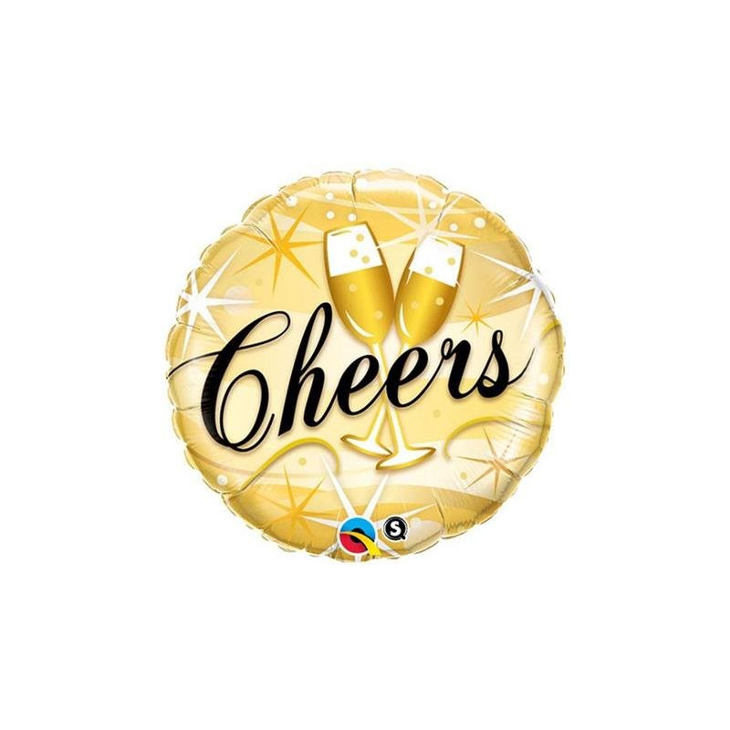 Balon foliowy 18" Cheers, kieliszki do szampana