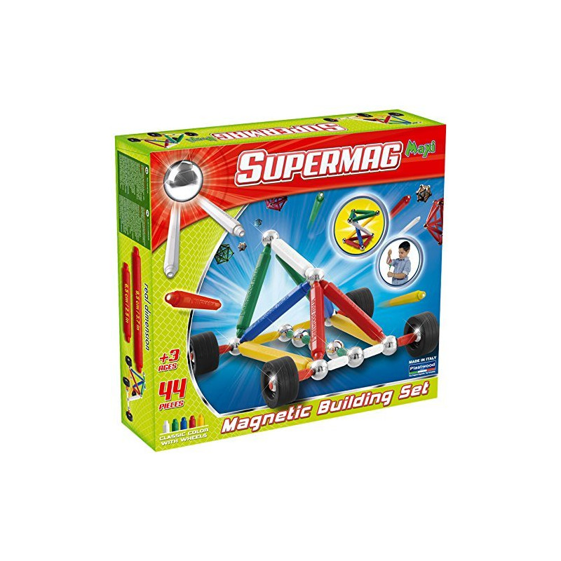 Supermag Maxi Koła  44 el - Klocki Magnetyczne 