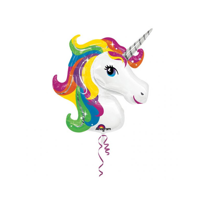 Tęczowy Jednorożec Balon SuperShape 83 cm x 73 cm