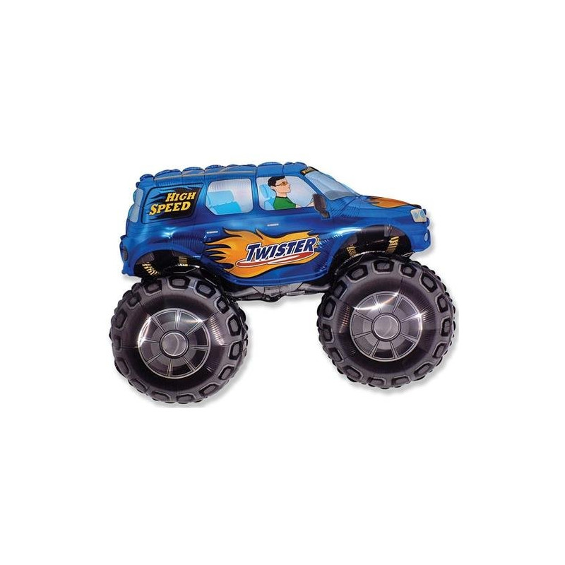 Balon foliowy 24" FX - "Samochód TWISTER" - niebieski