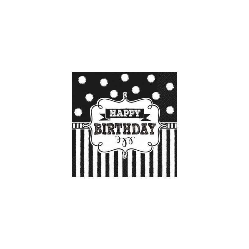 Serwetki "Happy Birthday" - 16 sztuk 25x25cm 