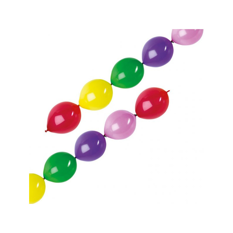 Girlanda z Balonów - 10 kolorowych balonów w komplecie