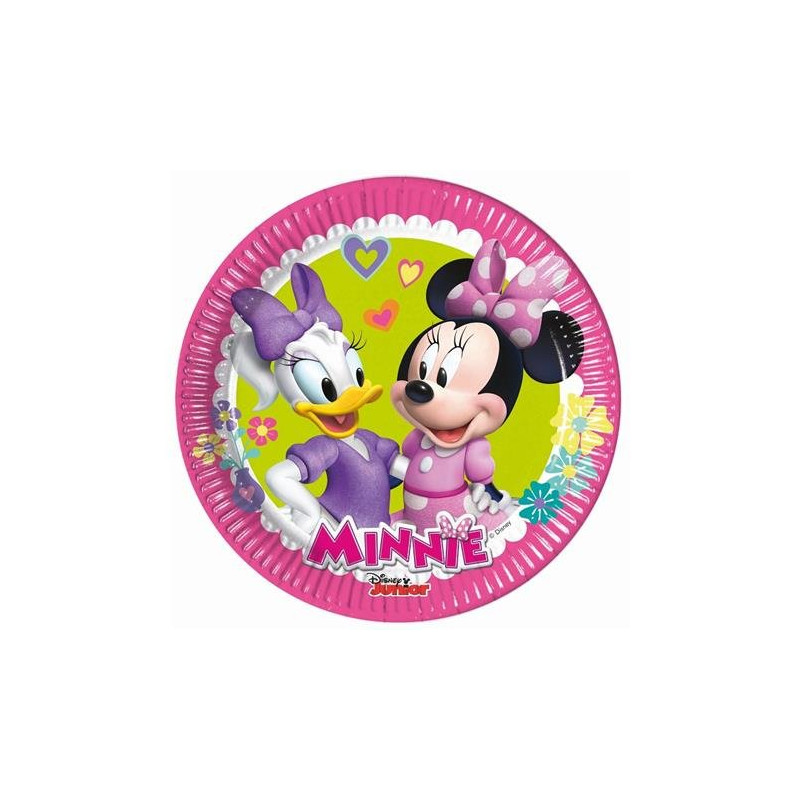  Talerzyki papierowe "Minnie Happy Helpers" 8 szt., 20 cm