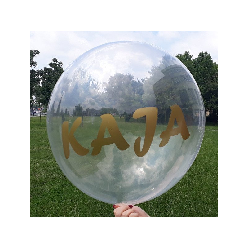 Balon z piórkami - transparentny - Dekoracje Ślubne Kraków