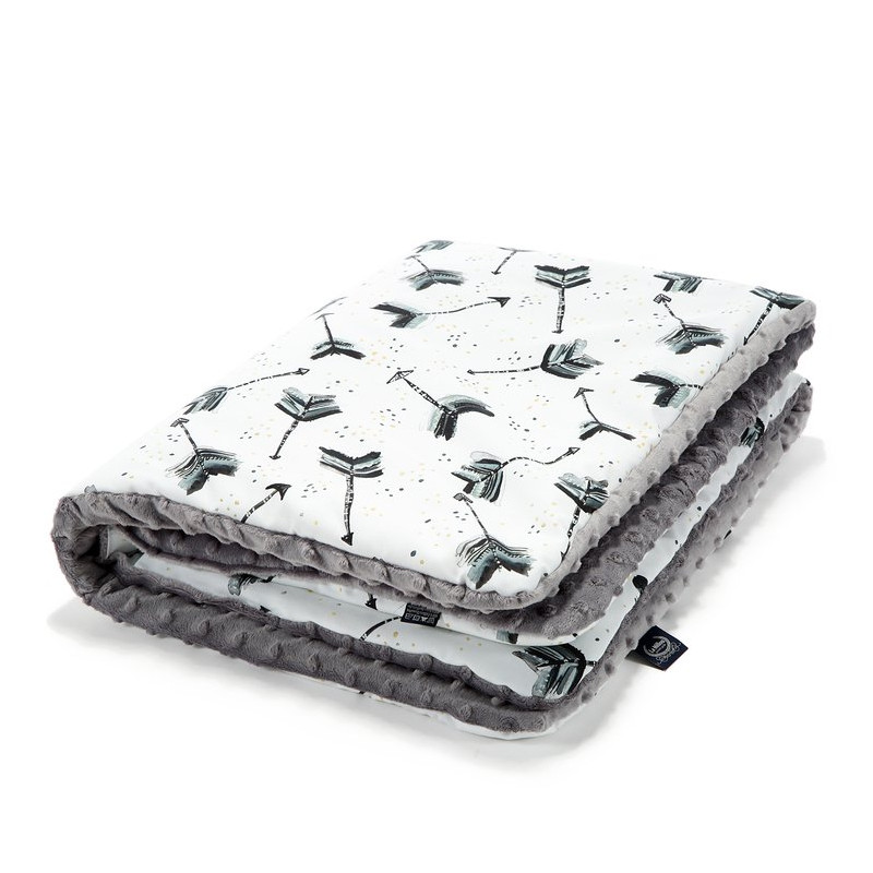 Kocyk Średniaka - Boho royal arrows, grey - La Millou