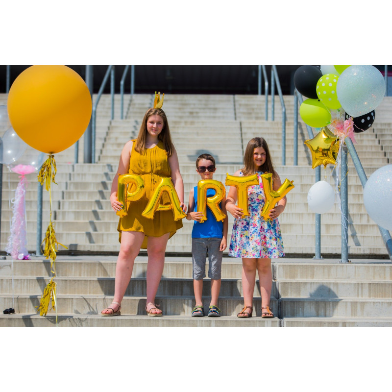 Balony Litery - Napis PARTY Złote od firmy Anagram