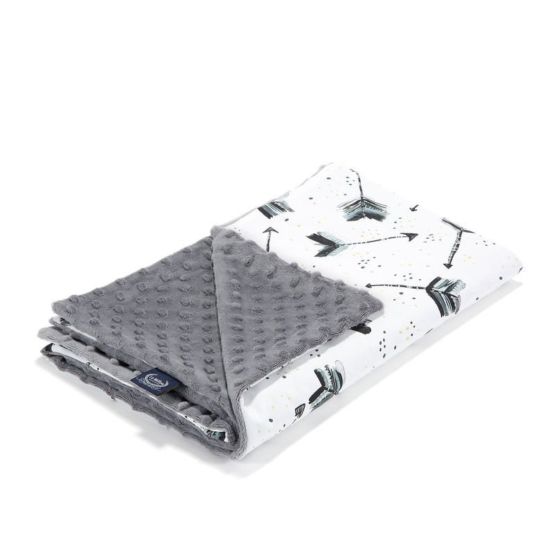 Kocyk light przedszkolaka - Boho royal arrows, Grey - La Millou 