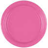 8 różowych papierowych talerzyków 22,8 cm