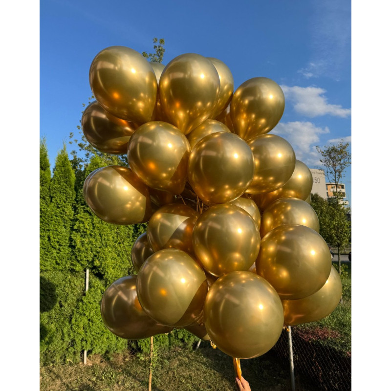 Złote balony chromowane - Kraków