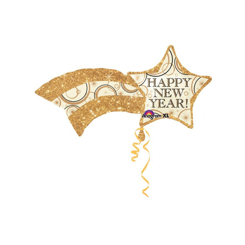 Balon Foliowy na Sylwestra - Gwiazda Happy New Year