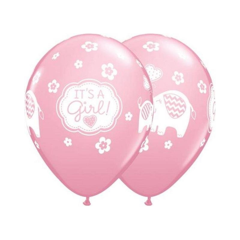Balon na narodziny dziewczynki - It's a girl - różowy