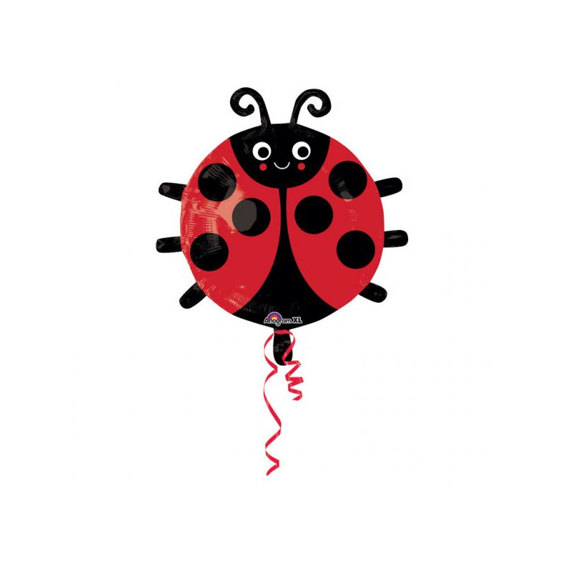 Balon foliowy 18" Biedronka - czerwona w czarne kropki