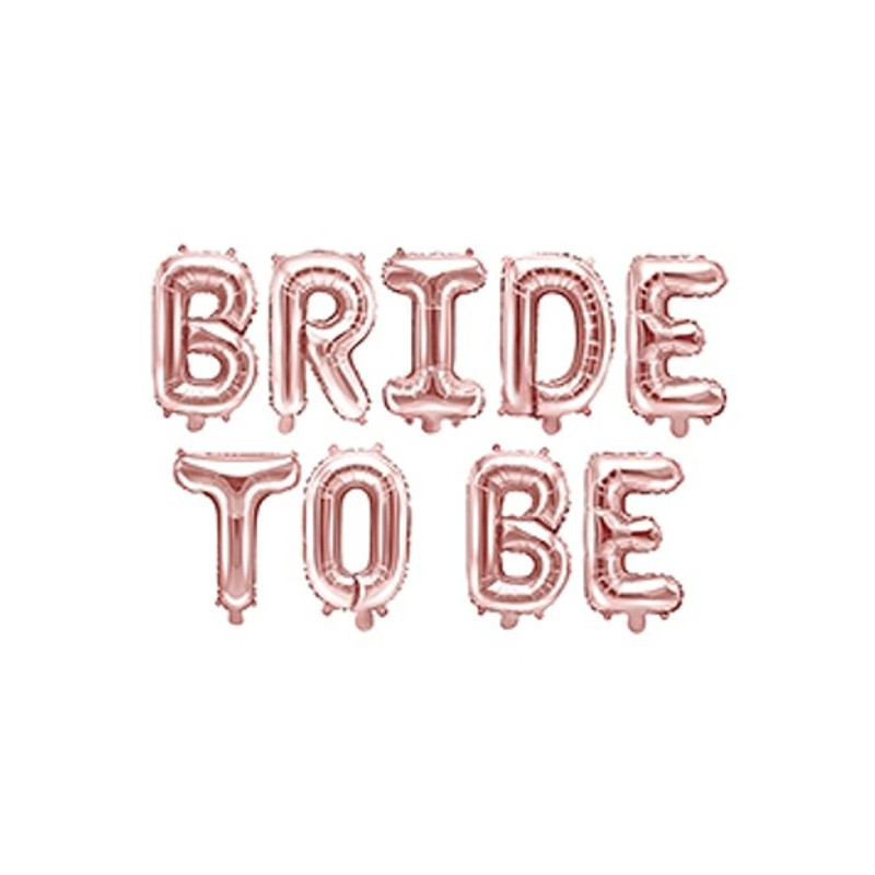Balon foliowy Bride to be, 340x35cm, różowe złoto
