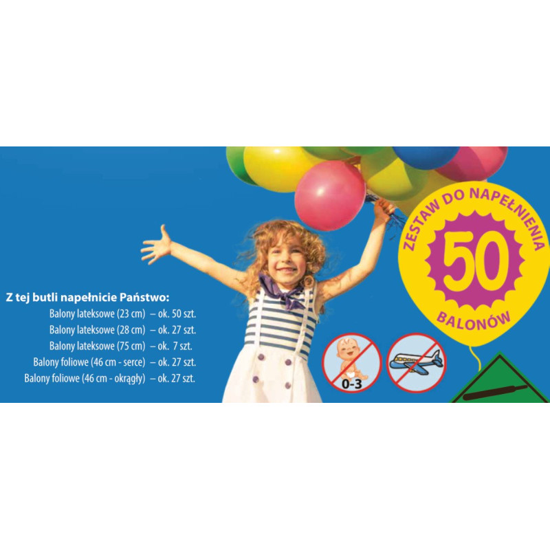 Jednorazowa Butla z Helem na 40 balonów - Kraków