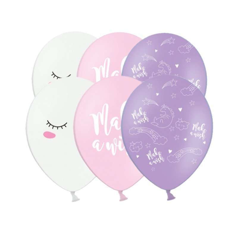 Balony urodzinowe w jednorożce - Make a wish