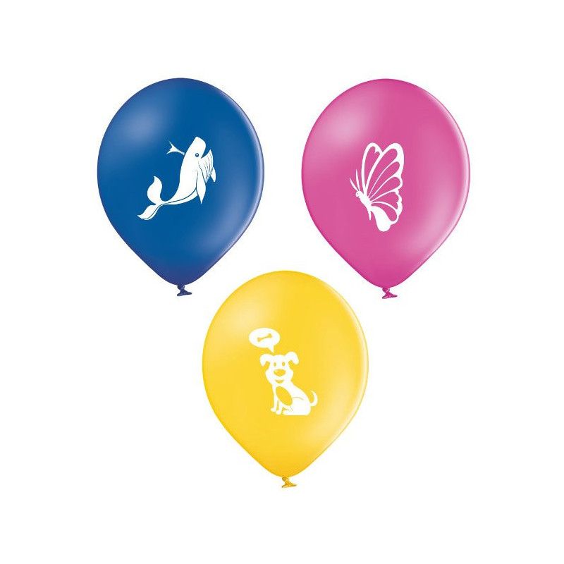 Balony w zwierzątka - mix. 30 balonów - 11" (27,5 cm)