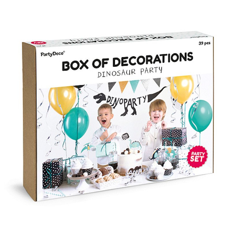 Zestaw dekoracji party - Dinozaury