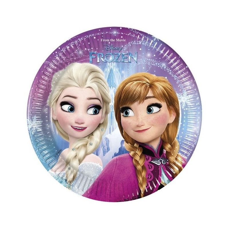 Talerzyki papierowe Frozen - Kraina Lodu 8 szt, 20 cm