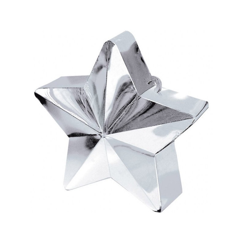 Srebrna gwiazdka - obciążnik do balonów - 150g