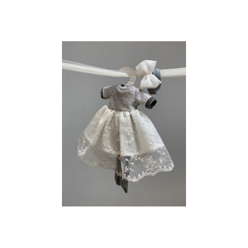 Ubranko dla lalki - Koronkowa sukienka