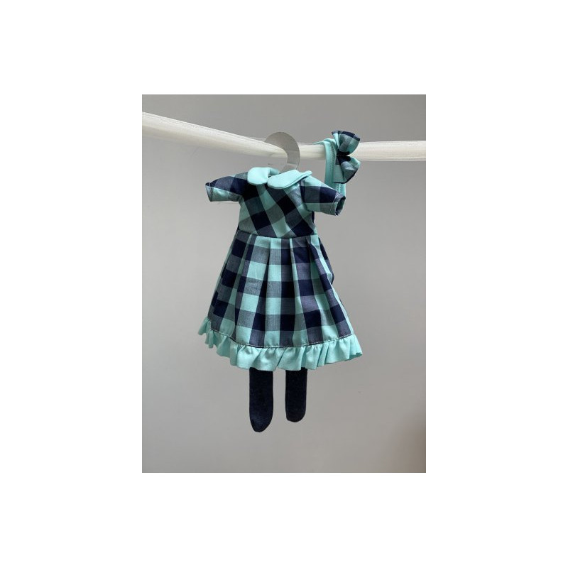 Ubranko dla lalki - Sukieneczka w kratę