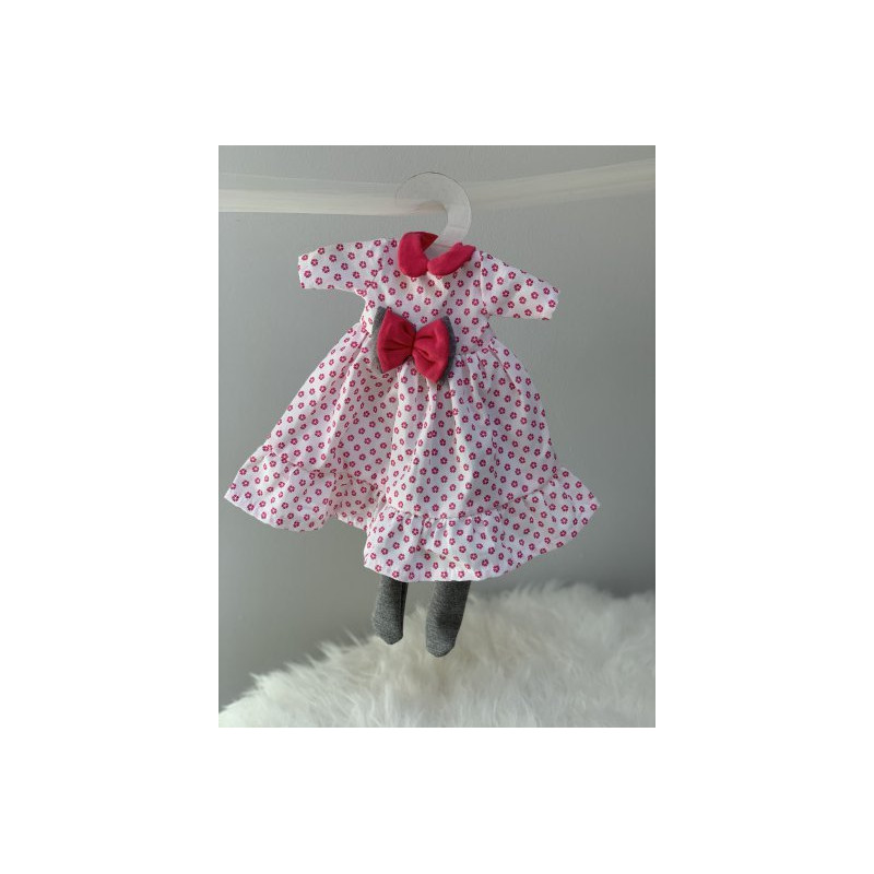 Ubranko dla lalki - Sukienka z kokardą