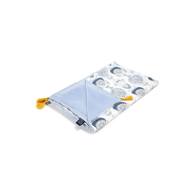 Koc przedszkolaka light velvet, Cappadocia Sky, Powder Blue