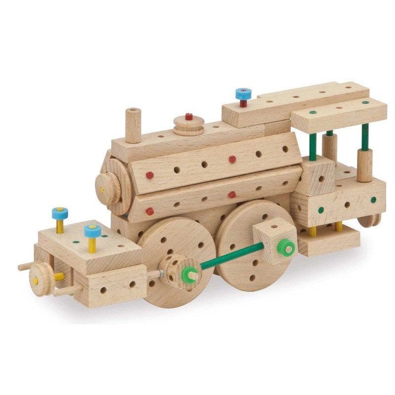 Matador Explorer EXL - Drewniane klocki konstrukcyjne - Pociąg