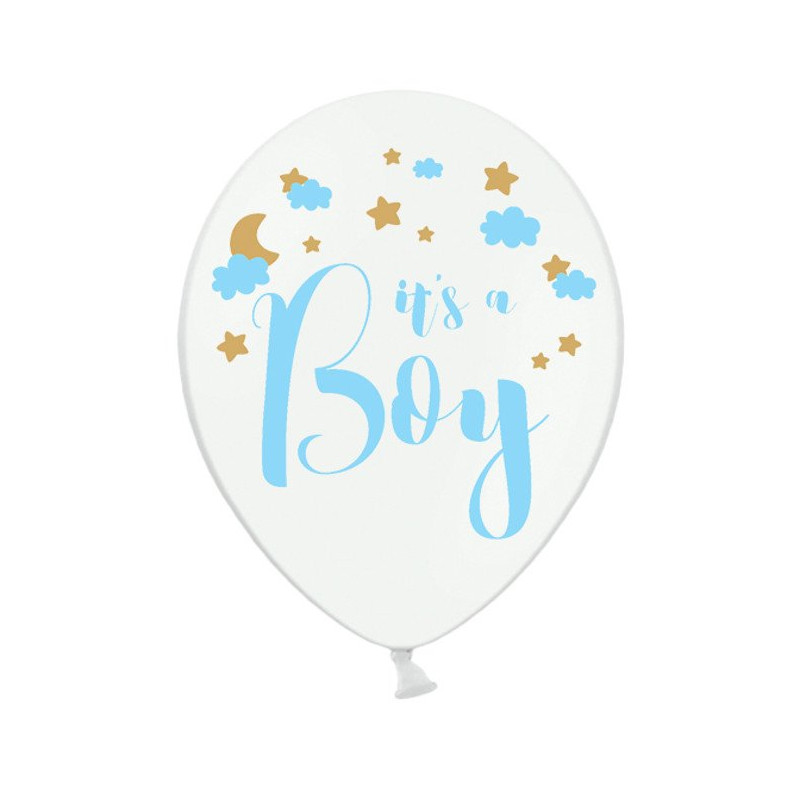 Balony 30 cm, It's a Boy, Pastel Pure White