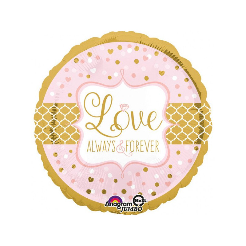 Balon foliowy z napisem "Love Always & Forever" 71 cm