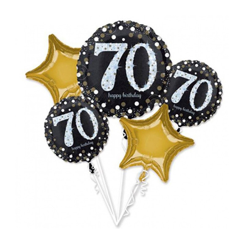 Bukiet balonów foliowych na 70 urodziny