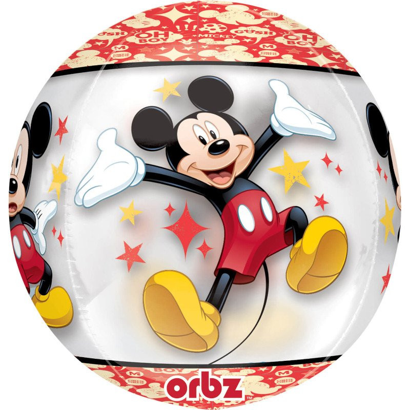 Balon Orbz "Mickey Mouse" - przeźroczysty 38 x 40 cm