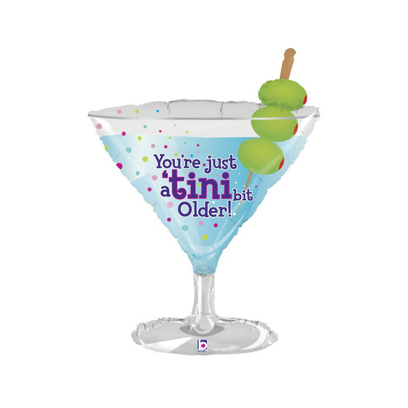 Balon Urodzinowy Kieliszek Martini (Tini Bit Older) - 89 cm