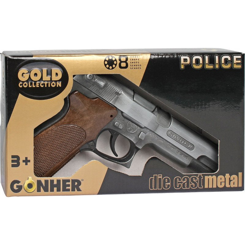 Gonher 45/1 GOLD - Pistolet na kapiszony dla dzieci