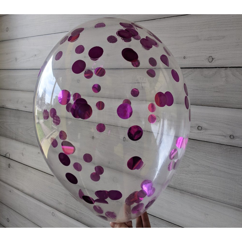 Balon z różowo-złotym confetti, 12 cali