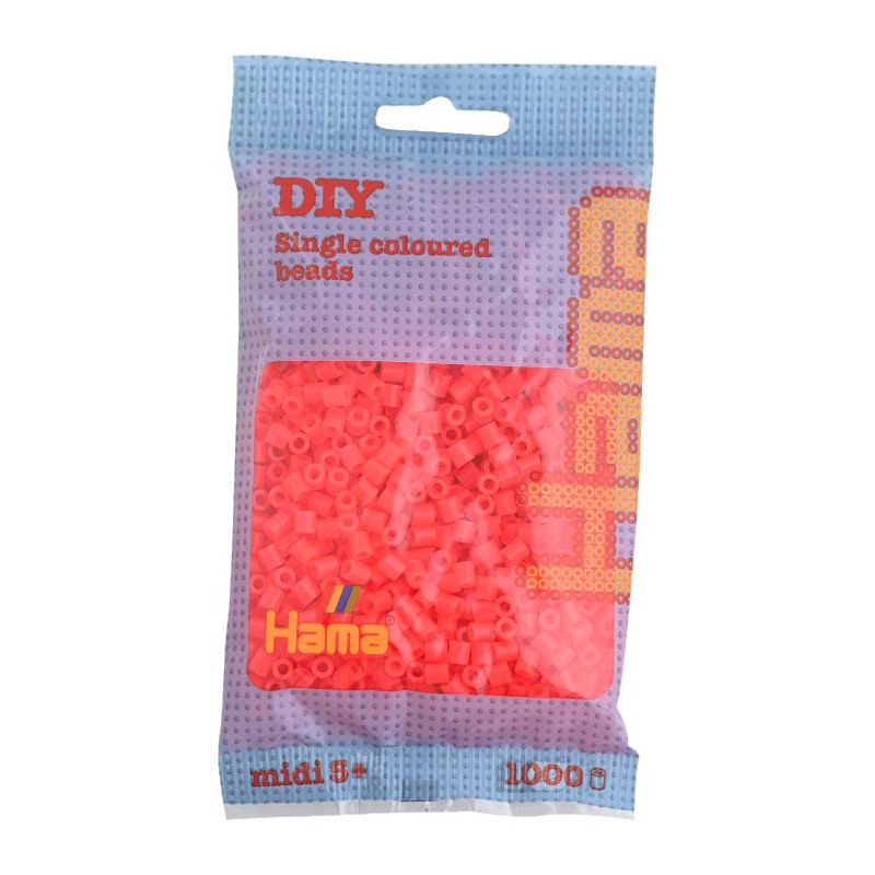 Hama 207-35, koraliki czerwony neon