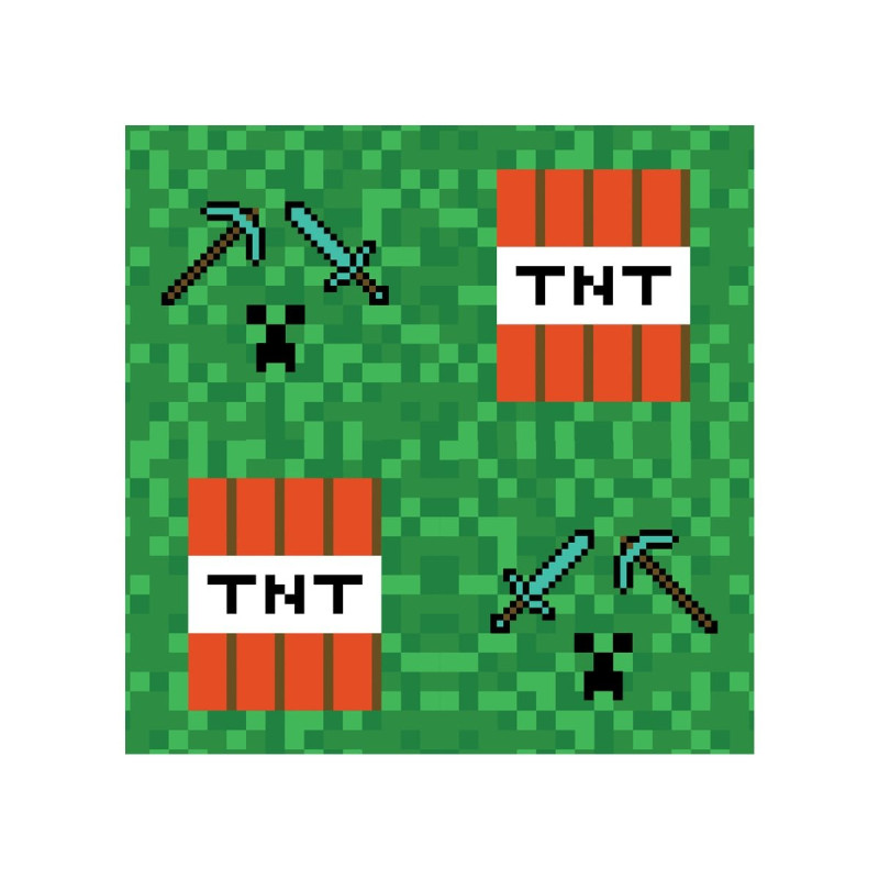 Serwetki "Piksele - Minecraft" - 20 sztuk 33x33 cm