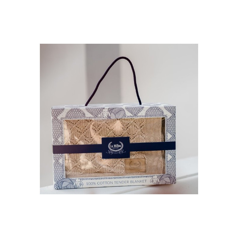 Kocyk tender 100 % bawełniany, Aubergine - La Millou