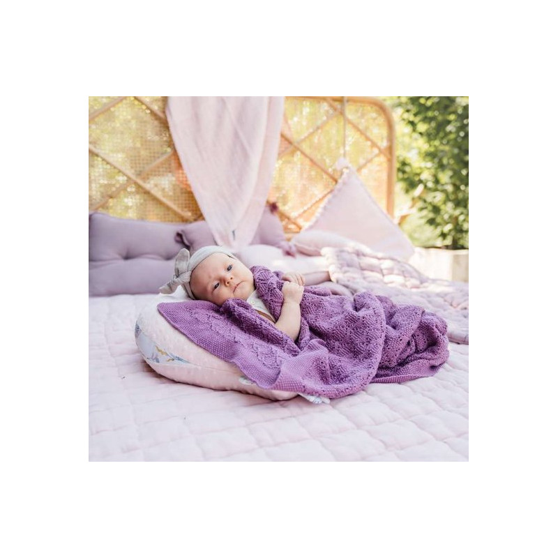 Kocyk tender 100 % bawełniany, Aubergine - La Millou