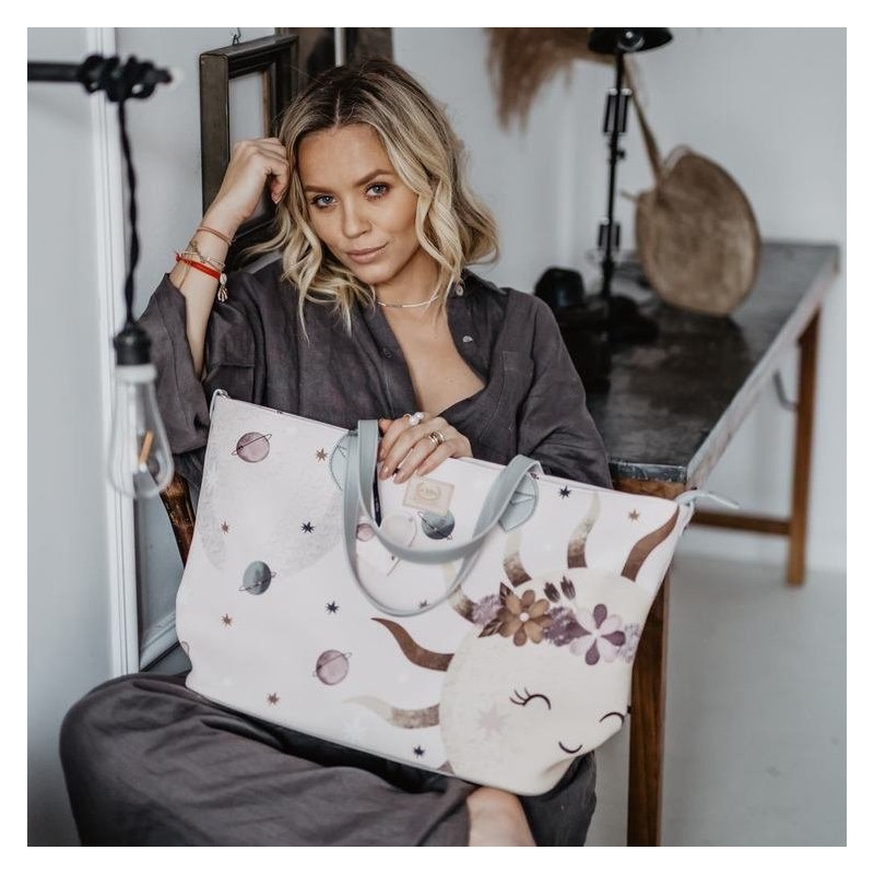 Torba medium Premium ZIP, Fly me to the Moon Nude, La Millou