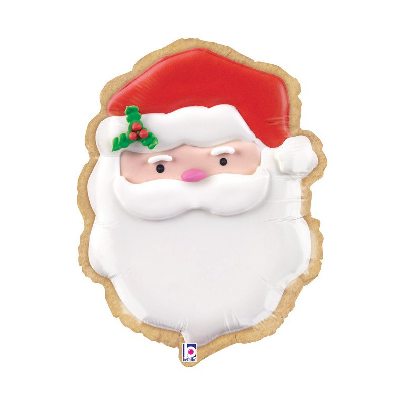 Balon foliowy - Św. Mikołaj - Santa Cookie - 61 cm