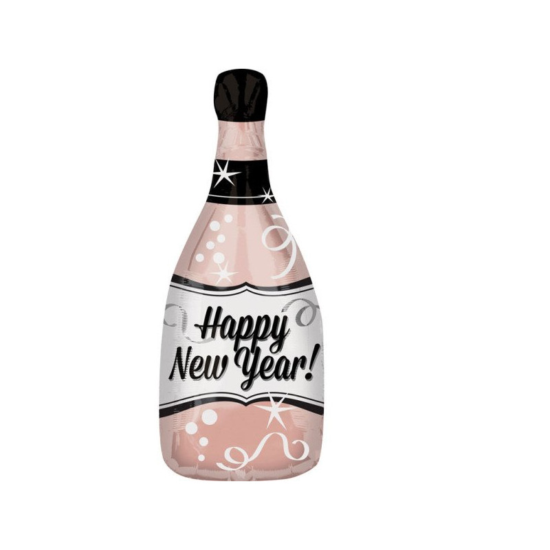 Balon Foliowy Szampan - Happy New Year - 66 cm