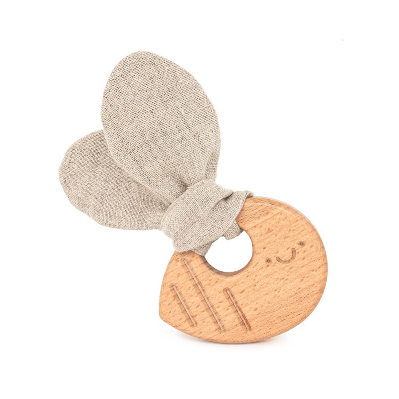 Gryzak pszczółka, drewniany gryzak od Bajo