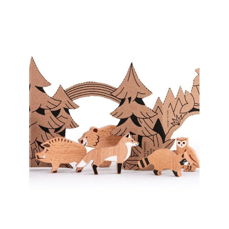 Bajo 25240 - zwierzątka leśne, drewniane figurki