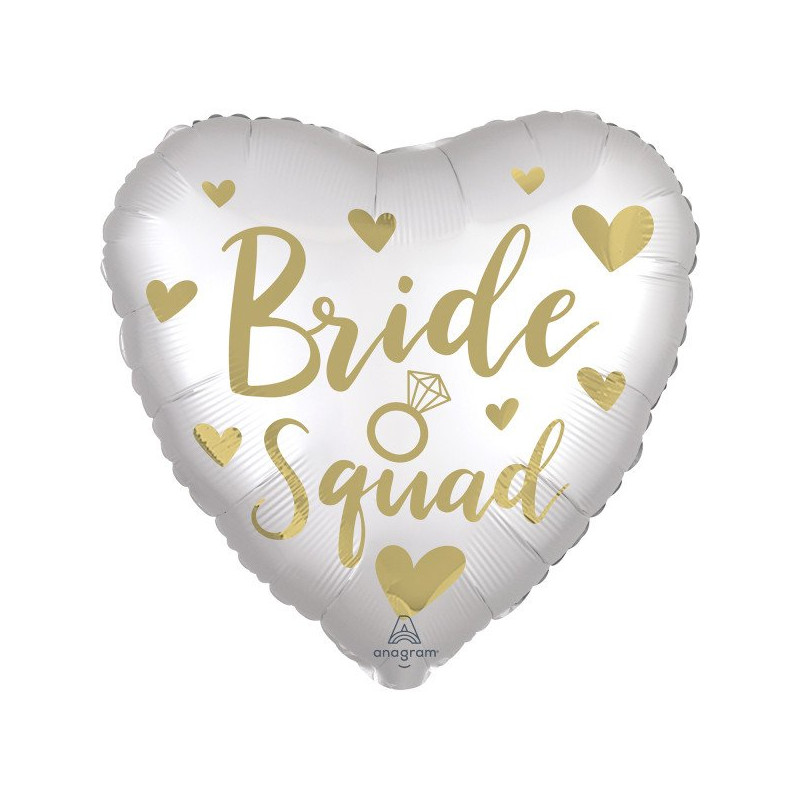 Balon foliowy serce - Bride Squad - 45 cm